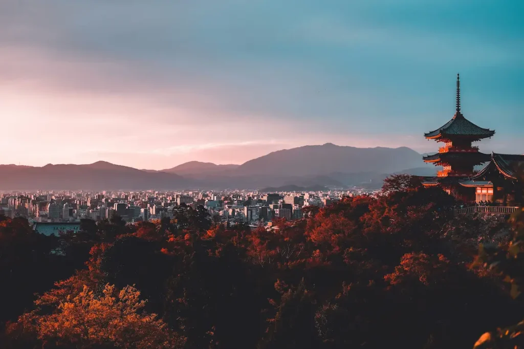 The view of Mount Fuji from Tokyo is clear weather