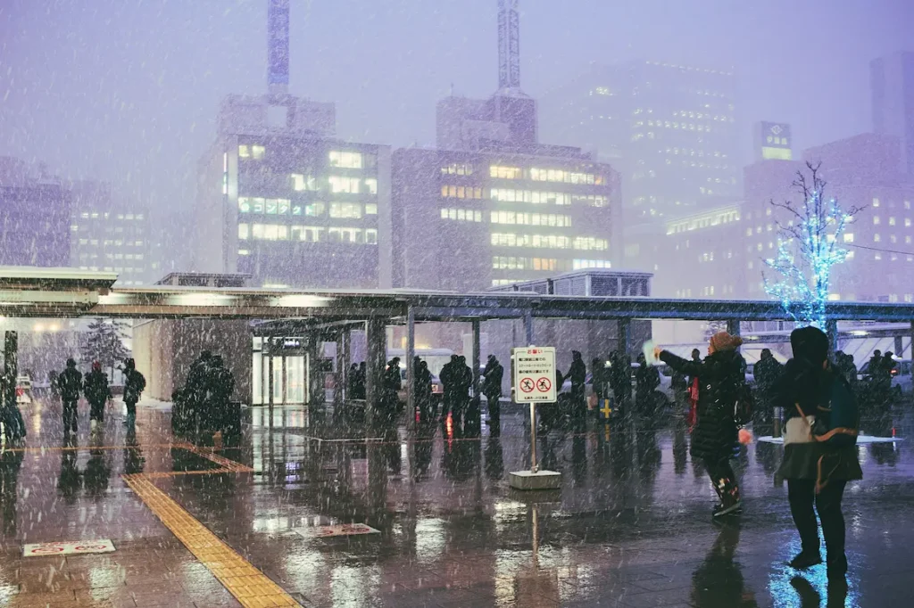  Here is Hokkaido, north of Tokyo in the snow.