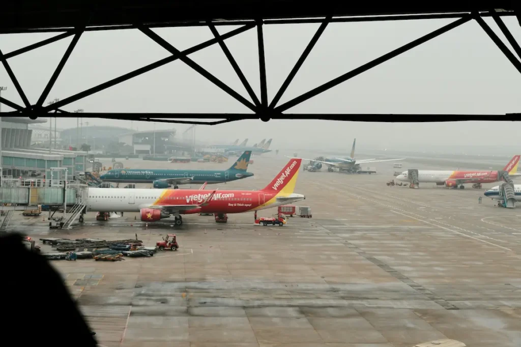 The view of Hanoi airport, the Most used by families flying to Vietnam