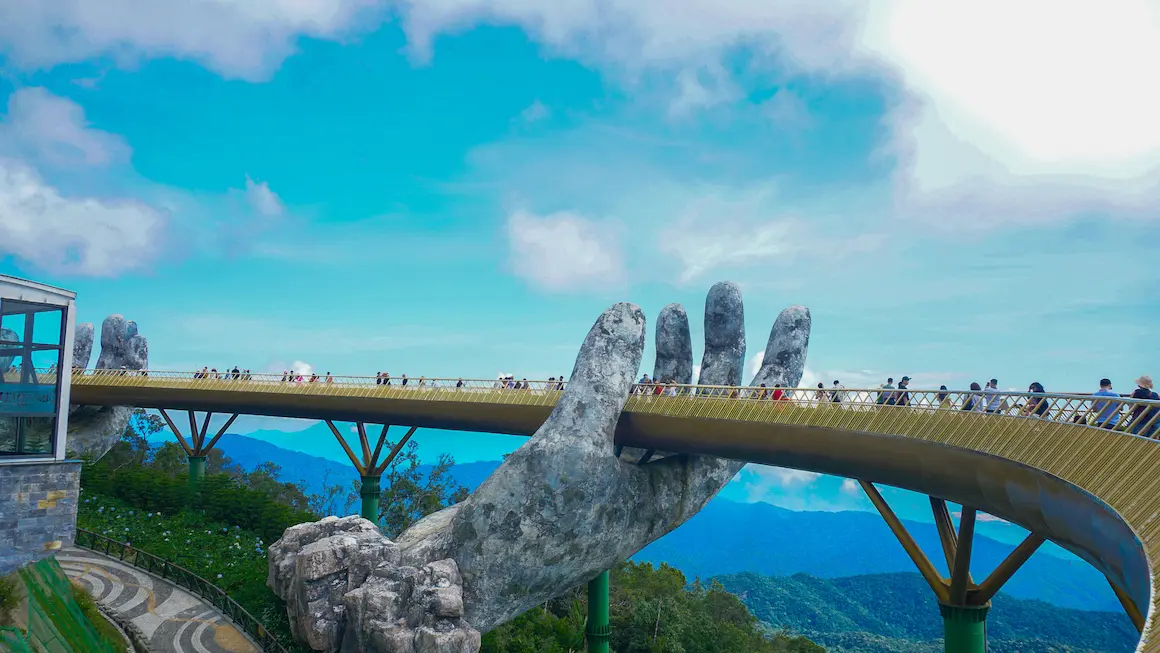 The golden bridge of Ba Na Hill, Vietnam