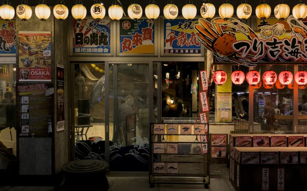 The lantern-lit view of Shinsekai street feels like Osaka frozen in time. 