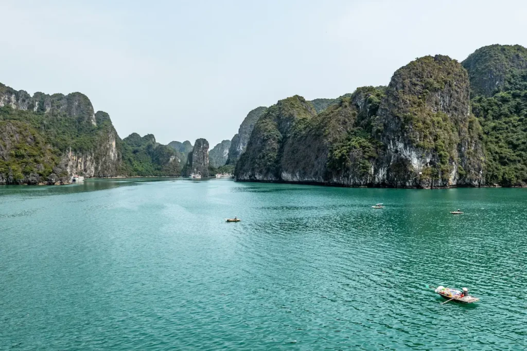 Ha Long Bay is a popular cruise destination in Vietnam with kids