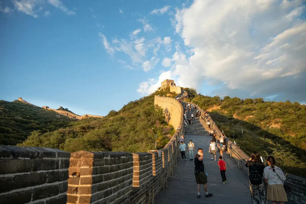 Kids at the Great Wall of China (Mutianyu, cable car/toboggan shot works great)