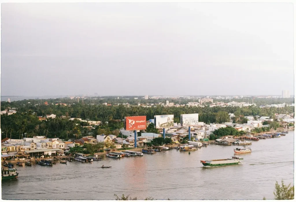 Riverside family resorts or homestays work best for floating market tours at the Mekong Delta