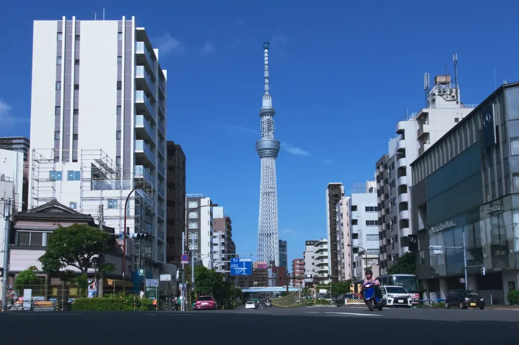 Tokyo Sky tree is a magical Tokyo moment for both kids. 