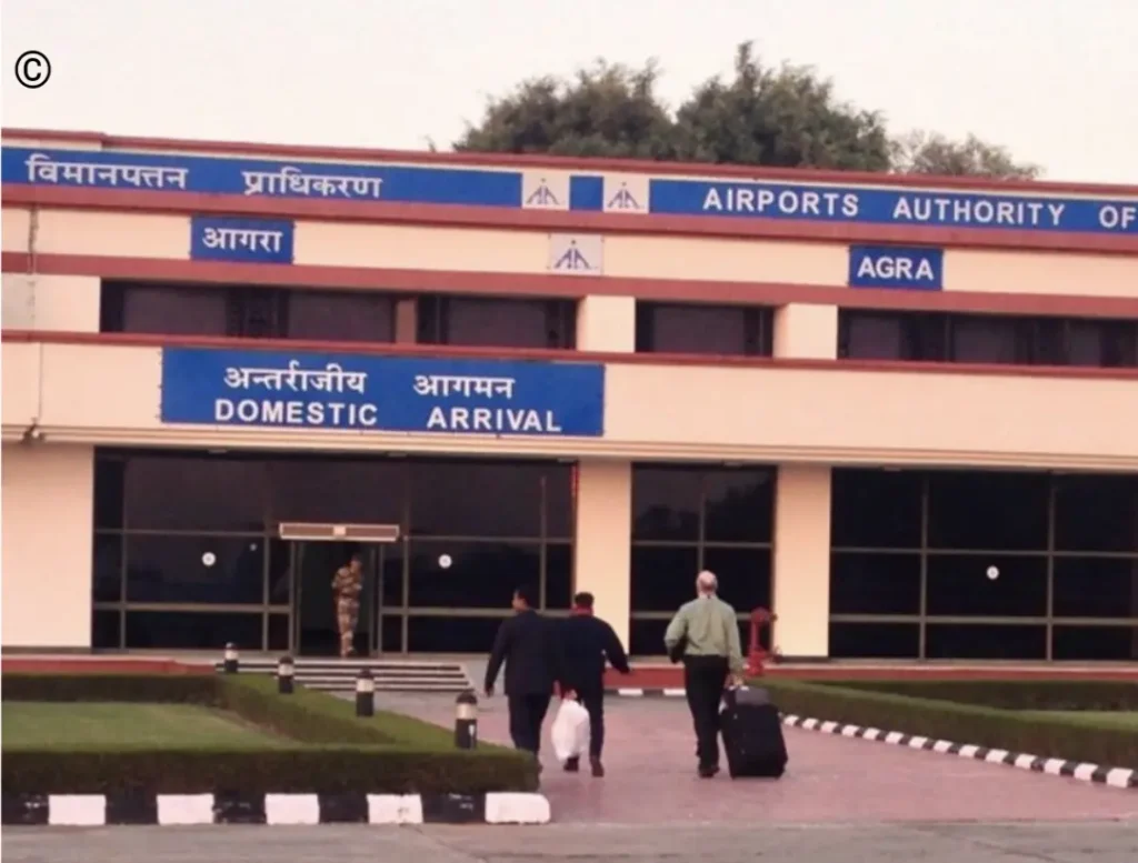 Agra airport is somewhat unusual as it is under military control.
