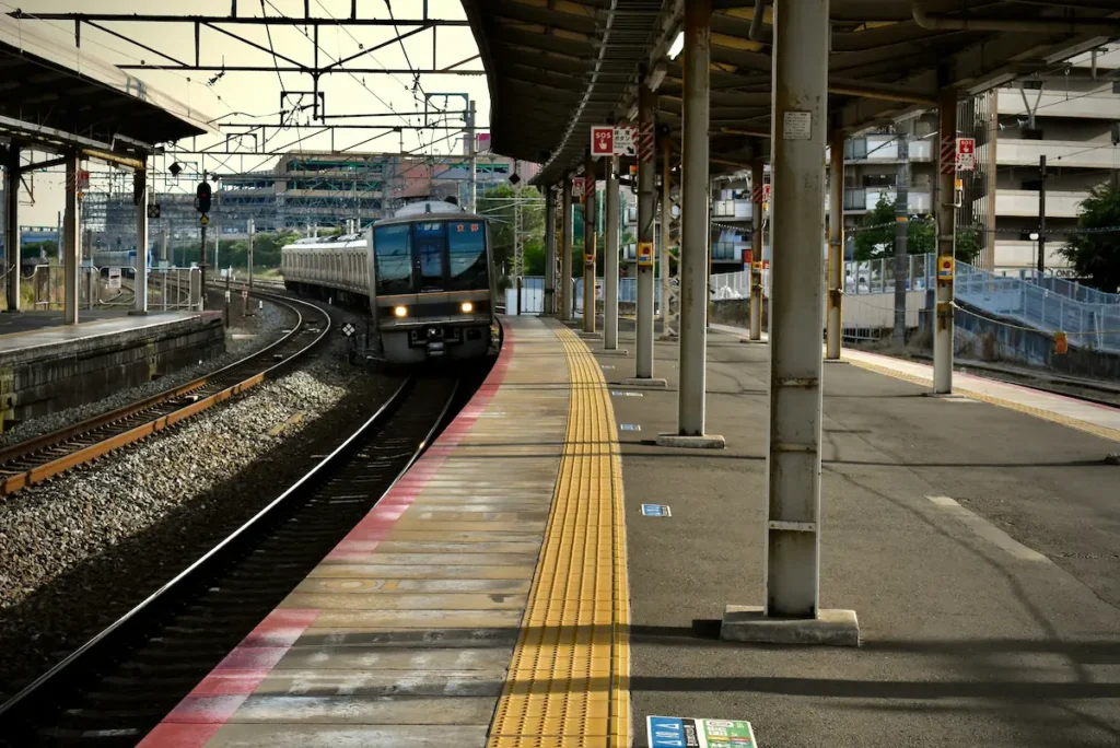 The view of Nara train station gets busy after 9 am.