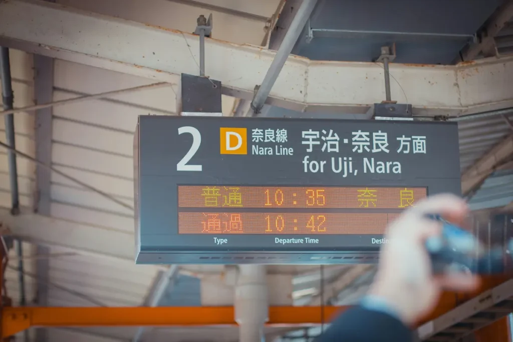 a short, one-hour, scenic train ride view to getting to Uji with kids.