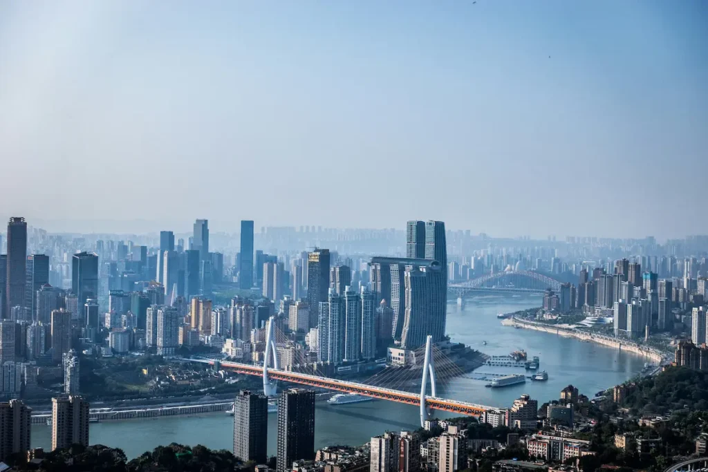 City skyline view of Chongqing, China.