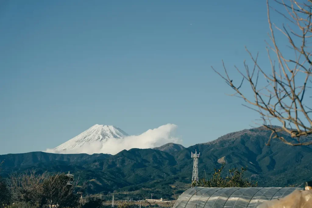  The magical view of Fuji capped in white snow is the sacred and Shy mountain of Japan.