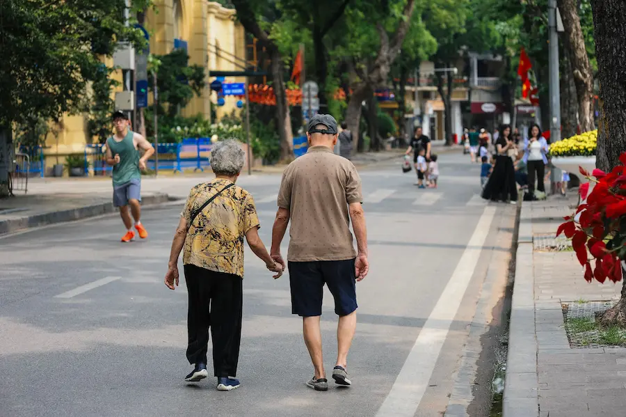 family exploring hanoi streets safely in asia with kids