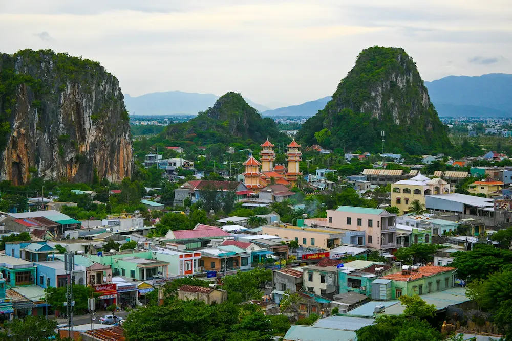 Marble Mountains entrance area in Da Nang for families