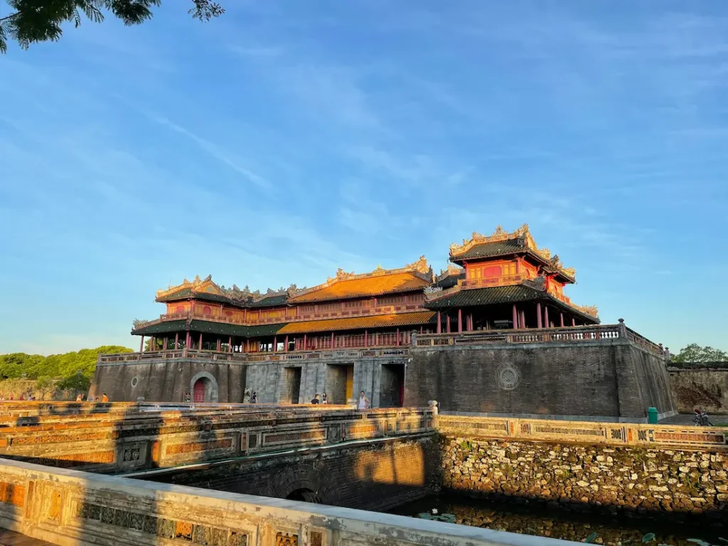 The morning view of the Imperial City of Hue can be done as a day trip from Da Nang with kids. 
