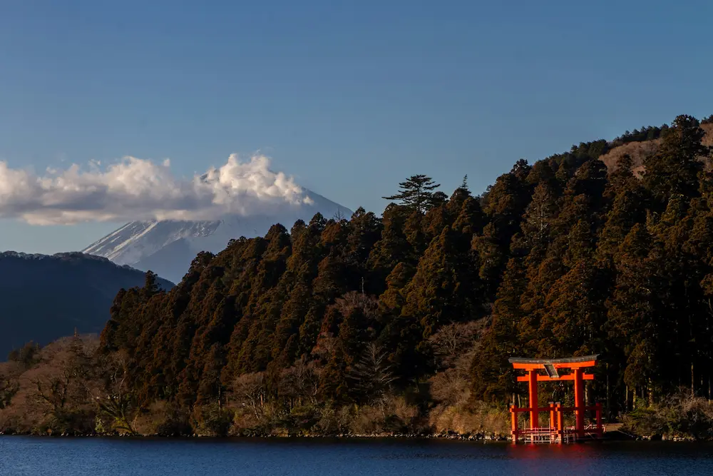 The Shy Mountain of Japan—Mt. Fuji in Hakone. 
