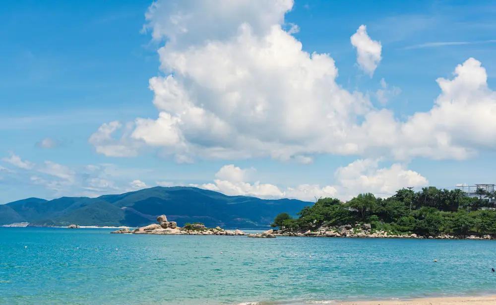 Relaxing by the beach in the morning is best for a stopover day in Nha Trang with kids.