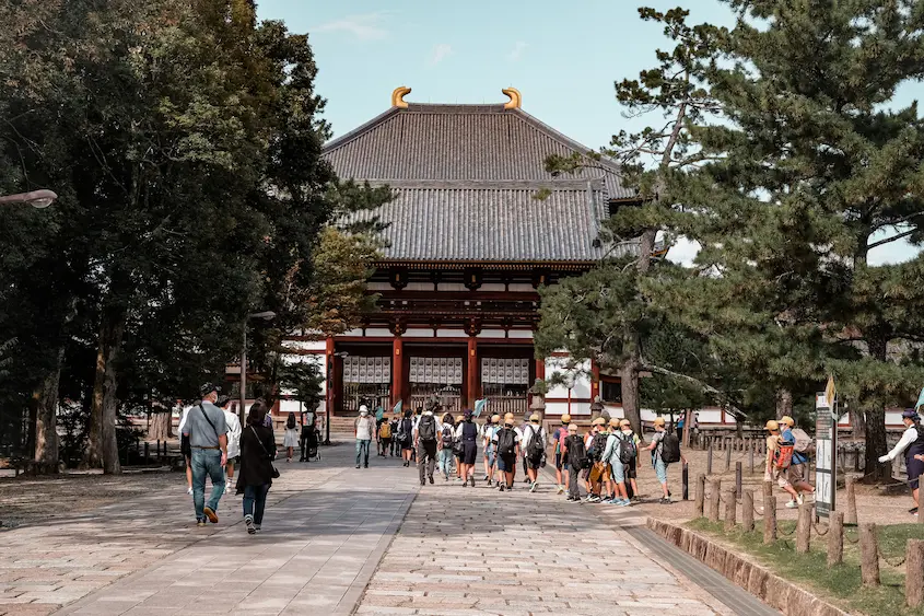 family visiting Nara with kids feeling grateful for Japan's culture.