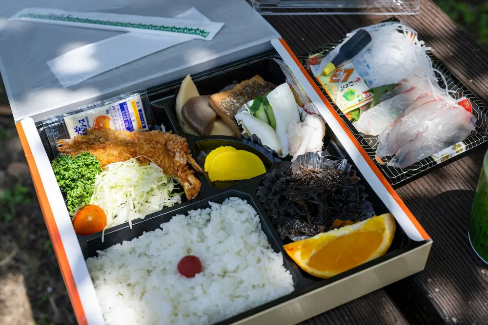 Kid-friendly Japanese food options like onigiri and snacks