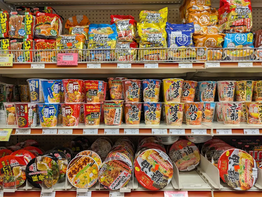 Instant noodles are easily available in Japanese supermarkets.