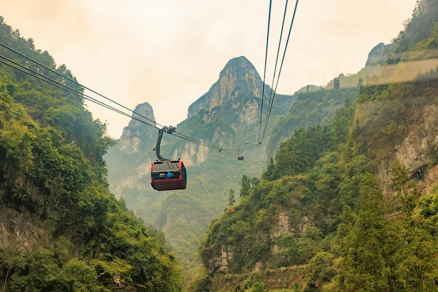 cable car ride zhangjiajie national park with kids