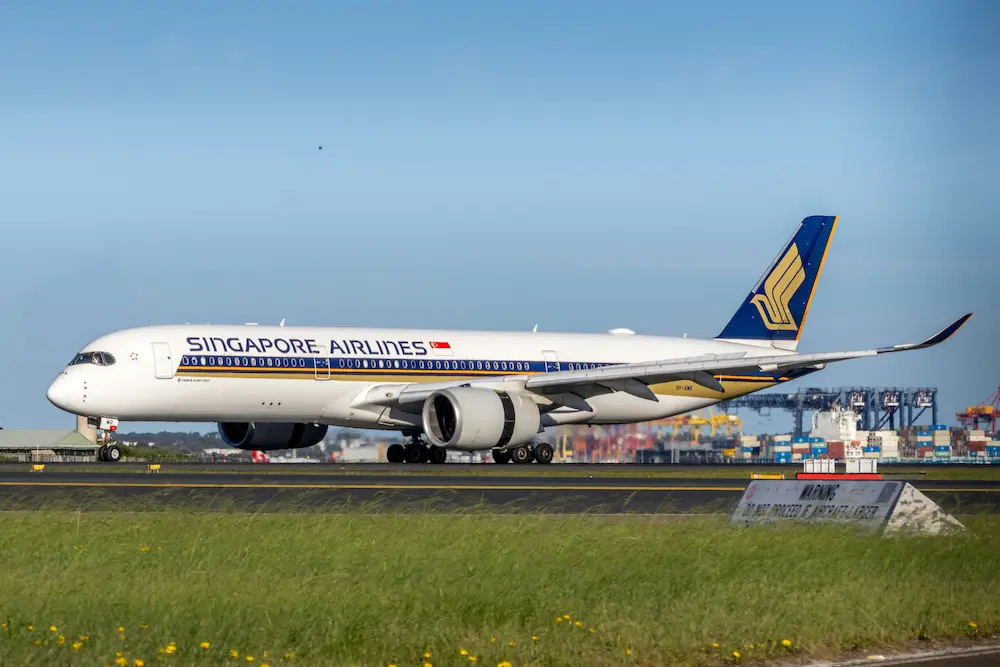 Singapore Airlines is taking off and has a good reputation for family-friendly staff. 