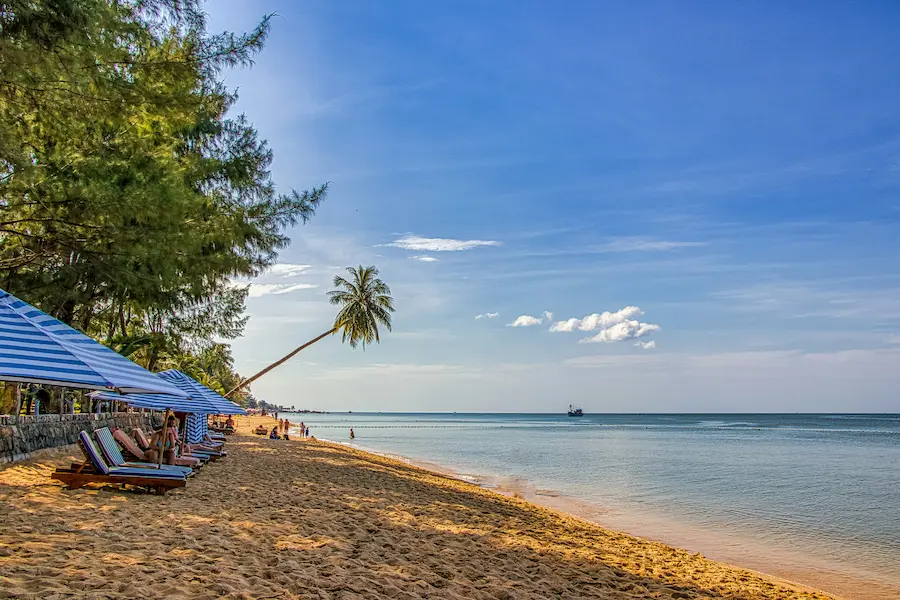 Kids playing at Ong Long Beach away from the tourist crowd. 
