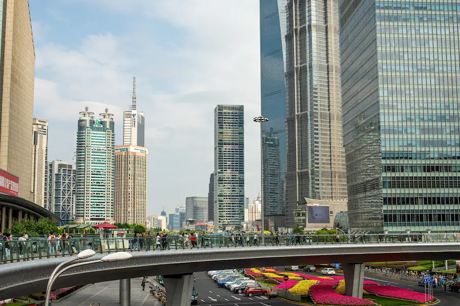 Shanghai skyline during a family trip to China