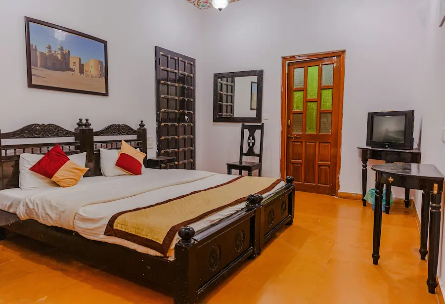 Comfortable family hotel room in India
