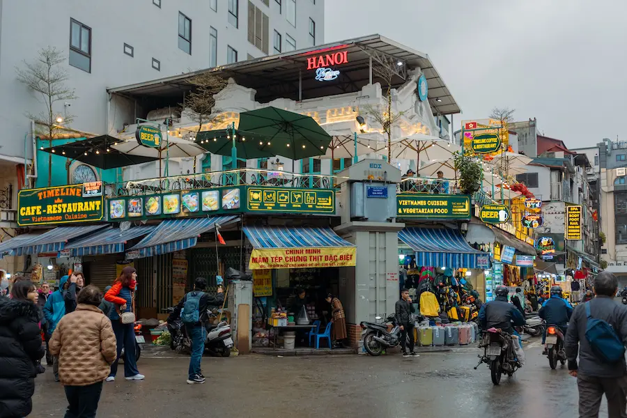 Parent using mobile data while traveling in Southeast Asia with children