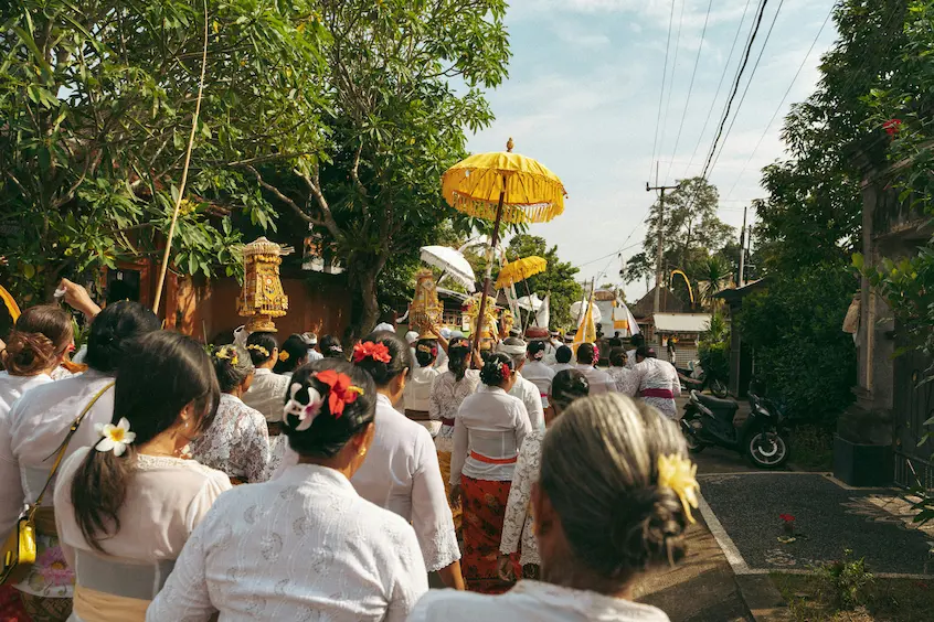 local ceremony going on in the Ubud streets