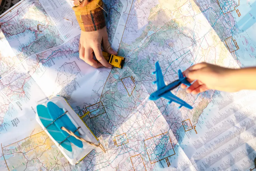 family planning Asia vacations with kids with showing map