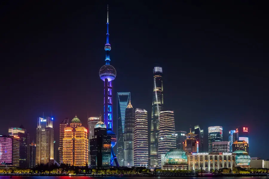 City skyline in China illustrating a family trip across the China's major destinations